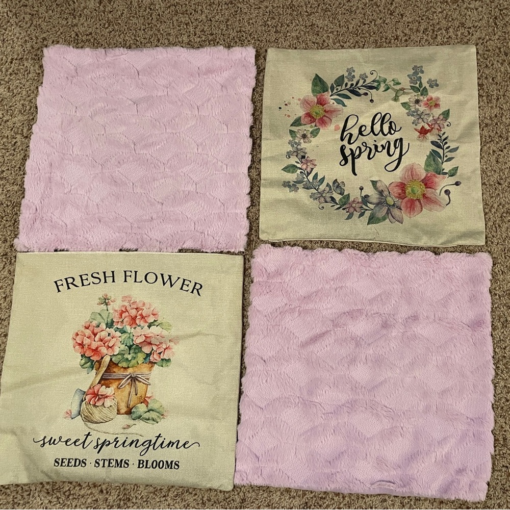 Spring and Purple Pillow Covers
